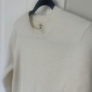 Cosmic Blue Love - Classic Cream Crew Neck Sweater